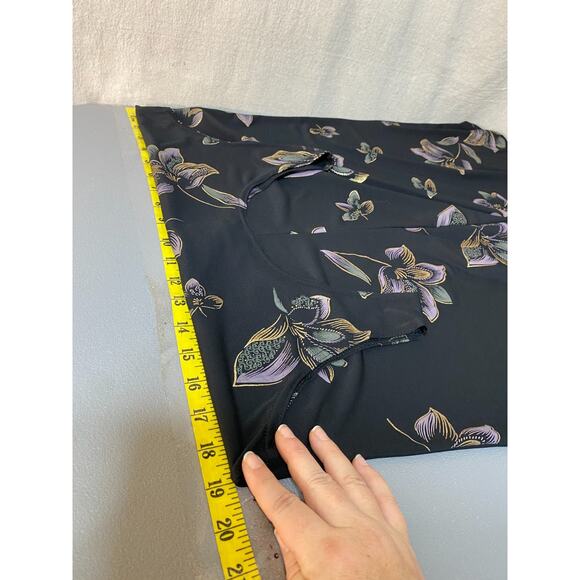 Vintage Kisses & Hugs Womens Y2K Whimsigoth Midi Dress Size M Dark Floral Grunge - Picture 8 of 10